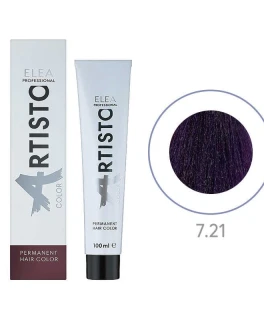 Vopsea permanenta pentru par Elea Professional Artisto Color, 7.21 Castaniu violet-gri, 100 ml