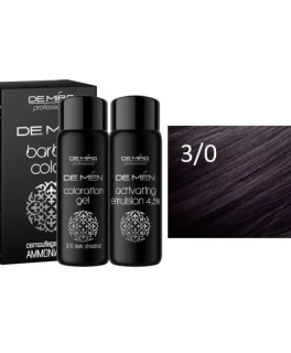 Система для камуфлирования седых волос и бороды DeMen Barber Color Ammonia-Free DeMira ACME, 3/0 - Темный шатен