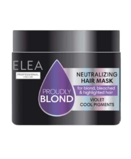 Masca pentru neutralizarea nuantelor galbene pentru par blond, decolorat si cu suvite Proudly Blond Elea Professional, 300 ml