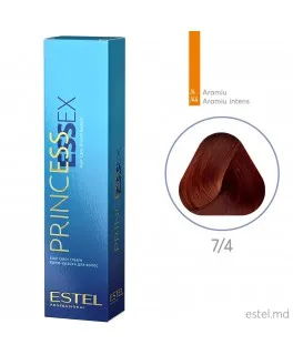 Vopsea cremă permanentă pentru păr PRINCESS ESSEX, 7/4 Castaniu aramiu, 60 ml