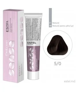 Vopsea-cremă semipermanentă pentru păr DE LUXE SENSE, 5/0 Şaten deschis, 60 ml