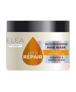 Masca hranitoare cu keratina pentru par uscat si deteriorat Let's Repair Elea Professional, 300 ml