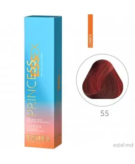 Vopsea cremă permanentă pentru păr PRINCESS ESSEX LUMEN, 55 Roşu, 60 ml