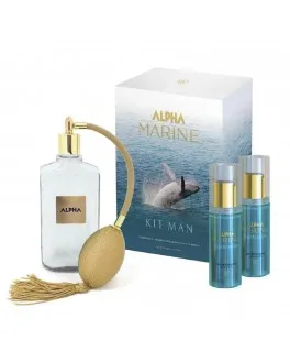 Kit ESTEL ALPHA MARINE KIT MAN (Apa de colonie 2x100ml, Flacon pulverizator cu pompa, 200ml)