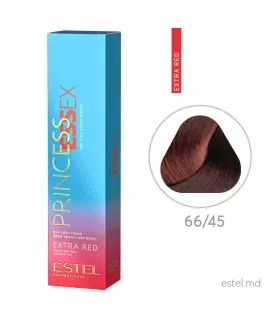 Vopsea cremă permanentă pentru păr PRINCESS ESSEX EXTRA RED, 66/45 Castaniu inchis aramiu-rosu, 60 ml