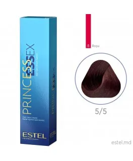 Vopsea cremă permanentă pentru păr PRINCESS ESSEX, 5/5 Şaten deschis roşu, 60 ml