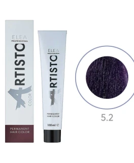 Vopsea permanenta pentru par Elea Professional Artisto Color, 5.2 Şaten deschis gri-violet, 100 ml