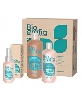 Set Hidratare Naturala ESTEL BIOGRAFIA (Sampon 400 ml, Masca 300 ml, Spray-hidrolat 100 ml)