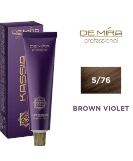 Vopsea pentru par ACME DeMira Kassia, 5/76 - Saten deschis maro violet, 90 ml