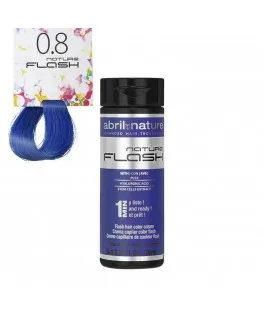 Pigment cu actiune directa cu Plex si acid hialuronic pentru par Nature Flash Abril et Nature 08 Albastru, 100 ml