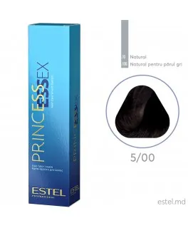 Vopsea cremă permanentă pentru păr PRINCESS ESSEX, 5/00 Saten deschis pentru par alb, 60 ml