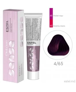 Vopsea-cremă semipermanentă pentru păr DE LUXE SENSE, 4/65 Şaten violet-roşu, 60 ml