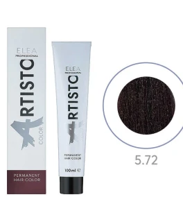 Перманентная краска для волос Elea Professional Artisto Color, 5.72 Светлый шатен коричнево-фиолетовый, 100 мл