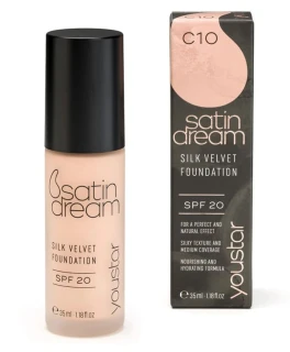 Fond pentru ten SPF 20 Foundation C10 Satin Dream YouStar, 35 ml