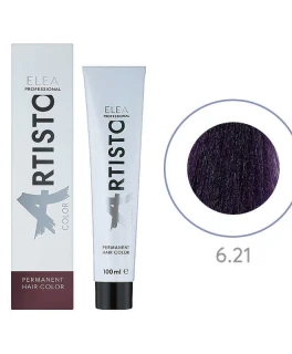 Перманентная краска для волос Elea Professional Artisto Color, 6.21 Темно-русый фиолетово-пепельный, 100 мл