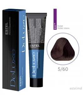 Краска-уход для волос DE LUXE, 5/60 Светлый шатен фиолетовый для седины, 60 мл