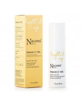 Ser cu vitamina C pentru efect de inalbire pentru ten matur Light it up Nacomi Next Level, 30 ml