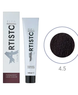 Vopsea permanenta pentru par Elea Professional Artisto Color, 4.5 Şaten roşu, 100 ml