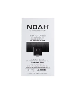 Vopsea naturala fara amoniac pentru par Negru 1.0 Noah, 140 ml