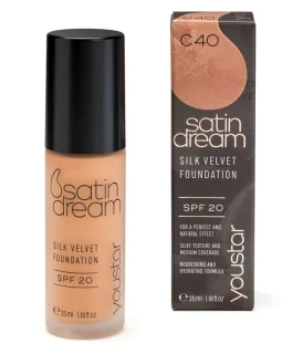 Fond pentru ten SPF 20 Foundation C40 Satin Dream YouStar, 35 ml