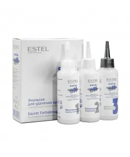 Emulsie pentru îndepărtarea vopselelor persistente de pe păr ESTEL COLOR OFF, 3х120 ml
