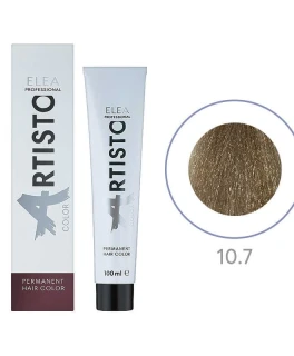 Vopsea permanenta pentru par Elea Professional Artisto Color, 10.7 Blond deschis castaniu, 100 ml