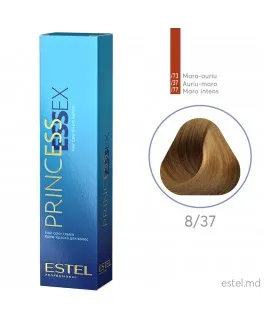 Vopsea cremă permanentă pentru păr PRINCESS ESSEX, 8/37 Castaniu deschis auriu-maroniu, 60 ml