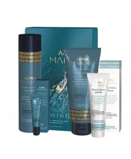 Kit ESTEL ALPHA MARINE WILD WIND (Șampon 250ml, gel de duș 200ml, pastă 90ml, balsam de buze 10ml)