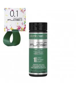 Pigment cu actiune directa cu Plex si acid hialuronic pentru par Nature Flash Abril et Nature 01 Verde, 100 ml