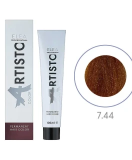 Перманентная краска для волос Elea Professional Artisto Color, 7.44 Русый медный интенсивный, 100 мл