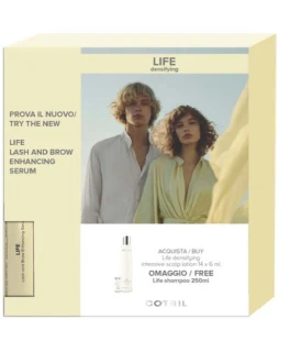 Набор для ускорения роста волос Cotril Scalp Line Life (Лосьон 14x6 мл, Шампунь 250 мл, Сыворотка для ресниц 3,5 мл)