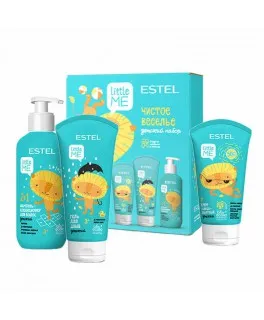 Set pentru copii Distracție curată ESTEL LITTLE ME (Șampon 300 ml, Gel de duș 200 ml, Protecție solară pentru bebeluși 150 ml)