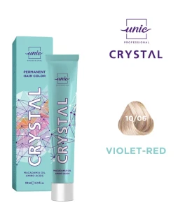 Vopsea crema pentru par Crystal Unic Professional, Blond platinat Natural Violet 10/06, 100 ml