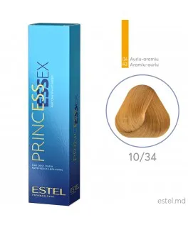 Vopsea cremă permanentă pentru păr PRINCESS ESSEX, 10/34 Blond deschis auriu-aramiu, 60 ml