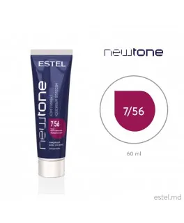 Mască nuanţatoare  NewTone, 7/56 Castaniu roşu violet, 60 ml