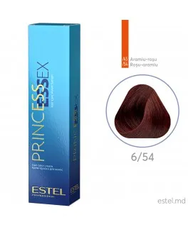 Vopsea cremă permanentă pentru păr PRINCESS ESSEX, 6/54 Castaniu închis roşu-aramiu, 60 ml