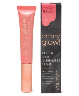 Crema Iluminator 03 - Coral Blush Oh My Glow! YouStar, 15 ml