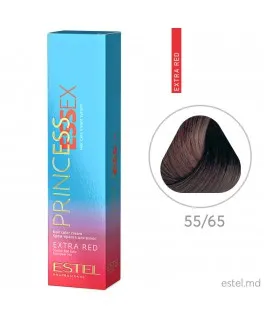 Vopsea cremă permanentă pentru păr PRINCESS ESSEX EXTRA RED, 55/65 Saten deschis violet-rosu, 60ml