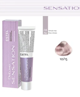 Vopsea fara amoniac pentru par DE LUXE SENSATION, 10/15 Blond deschis gri-rosu, 60 ml