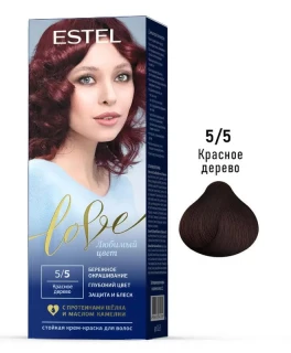 Vopsea-crema permanenta pentru par Estel Love, 5/5 - Arbore rosu, 100 ml