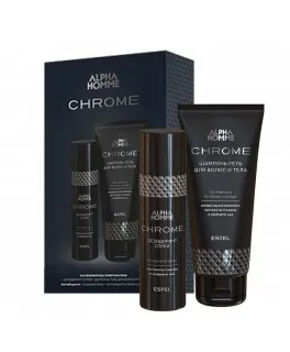 Kit ESTEL АLPHA НOMME CHROME Parfumuri companioni (Șampon-gel 200ml, Deodorant-spray 100ml)