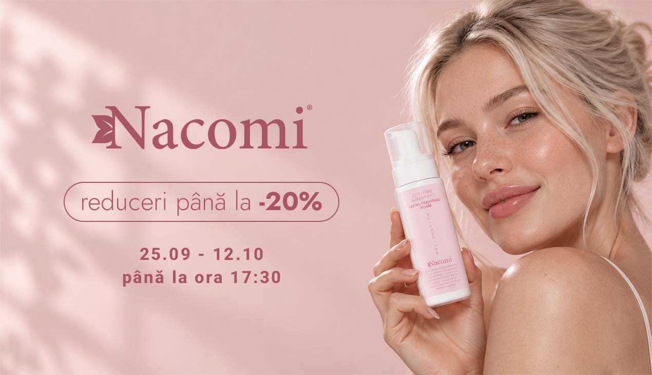 Reducere la produse cosmetice naturale Nacomi pentru ten si corp