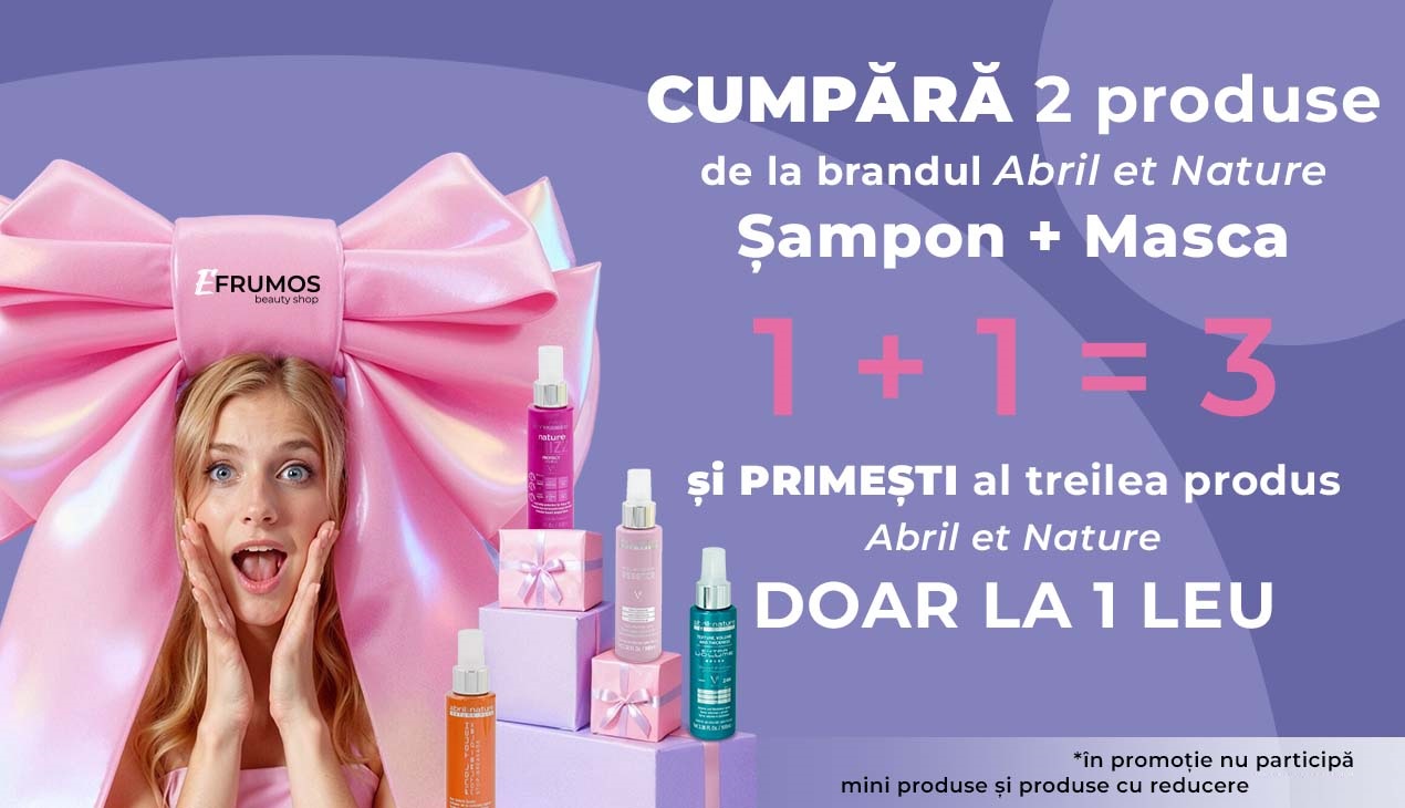 Brand premium de produse pentru îngrijirea părului Abril et Nature — Cumpără 2 produse și primește al 3-lea cu 1 leu